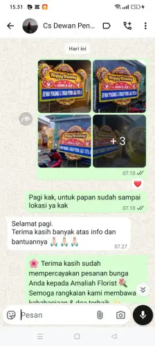 Testimonial Papan Bunga Pernikahan paja